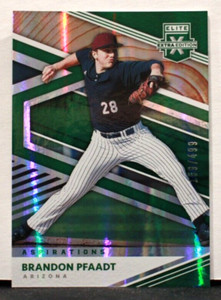 2020 Panini Elite Extra Edition Brandon Pfaadt Green Aspirations Parallel /499