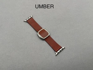 Genuine Apple Watch Modern Buckle Leather Strap 42mm 41mm 40mm ALL COLOURS - Picture 1 of 29