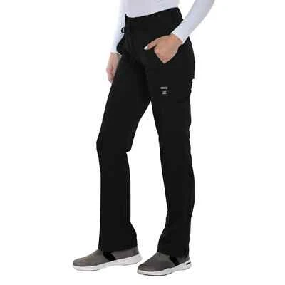 GREYS ANANTOMY WOMEN CARGO SCRUB PANTS IN BLACK  #2218, IN ALL SIZES, , NWT - Image 1 of 3