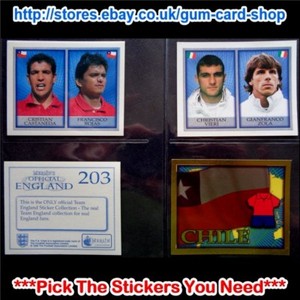 MERLIN'S OFFICIAL ENGLAND - WORLD CUP 98 (200 TO 308) *PLEASE CHOOSE STICKERS*
