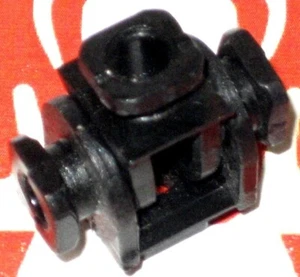 Tuerca conector bisagra negra de 4 lados Fisher Price Construx básica pieza original - Imagen 1 de 1