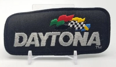 Parche para coser hierro bordado negro logotipo NASCAR Daytona International Speedway Foto 1 de 4