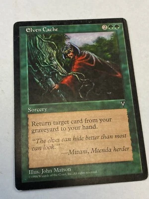 Elven Cache - Magic the Gathering MTG Visions Single Card - Image 1 of 3