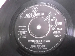 ROGER WHITTAKER lullaby for love RARE SINGLE 7" INDIA INDIAN 45 rpm VG+ - Picture 1 of 2