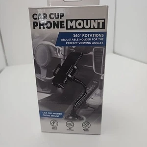 Universal Car Cup Drink Holder Stand Cradle Adjustable 360 Cell Phone Mount Clip - Picture 1 of 7