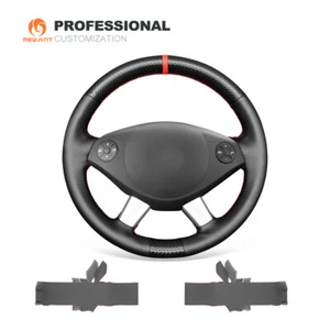 MEWANT Kohlefaser Echtes Leder Auto Lenkrad Abdeckung für Benz Vito Viano W639 - Bild 1 von 12