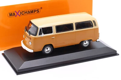 VW T2 Bulli Autobus 1972 Beige Marroni Maxichamps 940053001 1:43 Volkswagen - Immagine 1 di 4