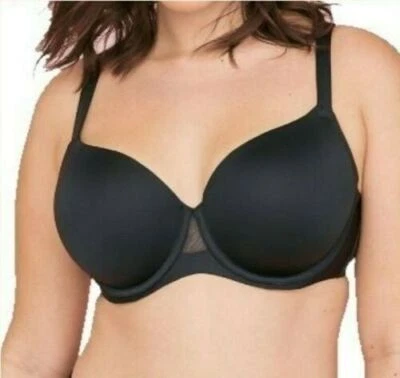 Lane Bryant Cacique Womens Bra French Full Coverage Cooling Size 42C Black NEW - Image 1 of 4
