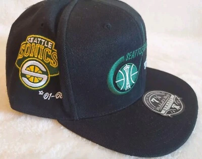 Seattle SuperSonics Mitchell & Ness Through The Years Badges Fitted 7 1/4 🔥🔥🔥 - Image 1 of 4
