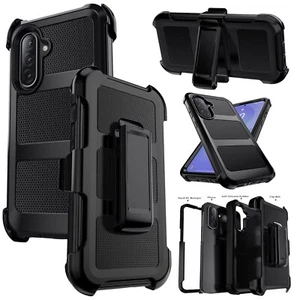 Schwarze Hülle für Samsung Galaxy A36 5G Robuste Schutzhülle / Gürtelclip - Bild 1 von 38