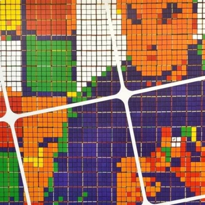 POSTER MUSEU RUBIKCUBISTA INVASOR ESPACIAL HOMEM Street Pop Art Impressão Litografia 2022 - Imagem 1 de 2