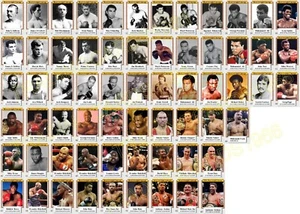 Tarjetas coleccionables de boxeo de linaje de campeones de peso pesado de la AMB Ali Robinson Spinks Ruiz - Imagen 1 de 1