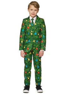 Boy's Green Christmas Tree Light Up Suit - Picture 1 of 4