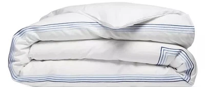 $950 FRETTE CRUISE QUEEN DUVET COVER COTTON SATEEN BLUE NAUTICAL MARINE ITALY - Image 1 of 4