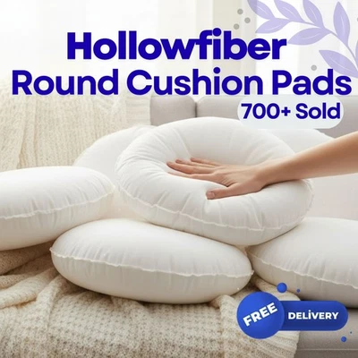 Round Cushion Inserts Pads Inners Fillers Scatters Circle Shape Home Sofa Decor. - Image 1 of 4