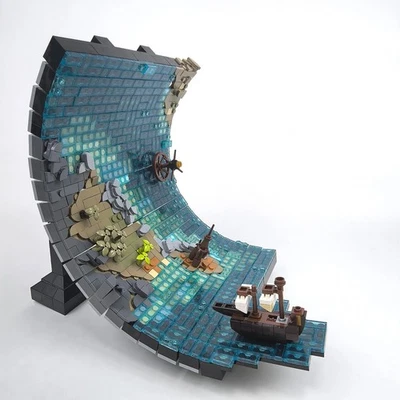 🏝️ 1234pcs MOC Island Rolling Block Set – Medieval Sea Model Build - Image 1 of 4