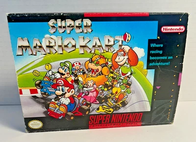 Super Mario Kart SNES Replacement Box – 1992 Repro Display Case No Game - Image 1 of 3
