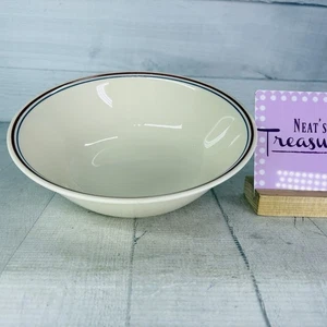 Corelle ABUNDANCE Cornerstone Beige Blue Maroon Band Rim 8" Round Vegetable Bowl - Picture 1 of 15