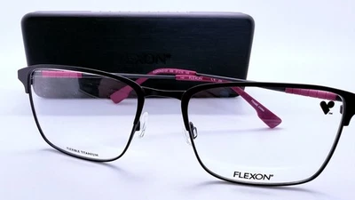 Monturas para gafas Flexon E1131 002 mate negro rojo cuadrado borde completo 57-19-145 Foto 1 de 4