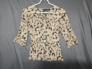INC International Concepts Woman Floral Print Blouse Size 4P  - Picture 1 of 5
