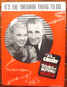 1937 "IT'S THE NATURAL THING TO DO" SHEET MUSIC EARLY PAPER - Picture 1 of 4