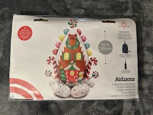 Christmas Balloon Gingerbread House Airloonz Party Foil Fill With Air Decor - Picture 1 of 8