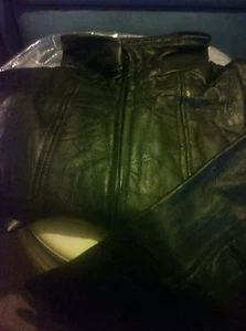 Nagelneue Damen Stone Lederjacke -- Schwarz XL - Bild 1 von 2