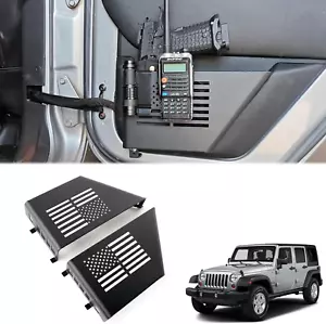 Porta Porta Posteriore in Metallo Porta Inserto Laterale Organizzatore Tasca per Jeep Wrangler - Foto 1 di 12