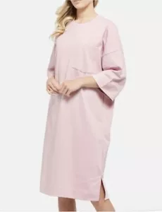 Ganni Scandinavian Copenhagen Jersey T Shirt Dress Pink XS Oversized - Picture 1 of 7