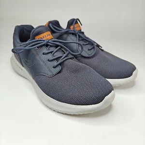 Skechers Men's Delson 58876 Navy Blue Lace Memory Foam Comfort Casual Shoe Size - Picture 1 of 7