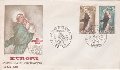 1963 Spain FDC cover EUROPA CEPT - Image 1 of 2