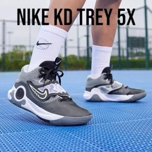 Men Nike KD Trey 5 X Basketball Shoes Sneakers Wolf Grey SZ 8,8.5,9,9.5,10,11,12 - Picture 1 of 11
