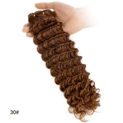 Haarverlängerungen Weave in Extensions Weft Deep Wave - 100% Remy Echthaar 120g - Bild 1 von 4