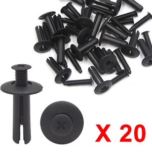 20X Vite Espansione Auto Nera Plastica Rivetti Fermabagagliaio Clip 8mm per Auto - Foto 1 di 6