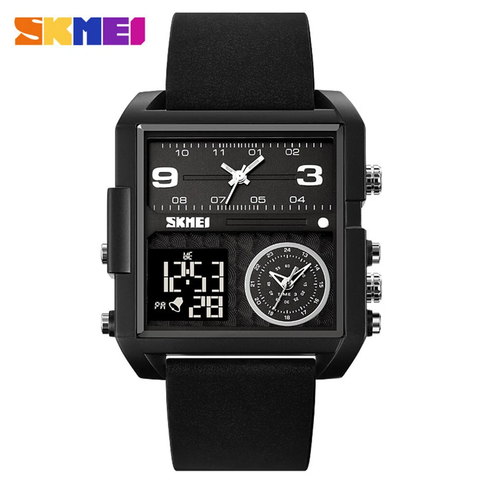 SKMEI 2021 Fashion Sport Watch Men Multifunction Waterproof Digital Black