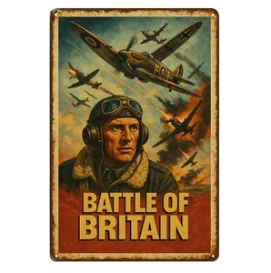 Battle Of Britain Movie Metal Poster - Classic War Film Sign- Size: 20x30cm - Picture 1 of 4