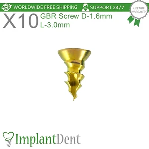 10x Dental Self Drilling GBR Titanium Screw 3.0mm Sterile Dentistry Lab Tool - Picture 1 of 3