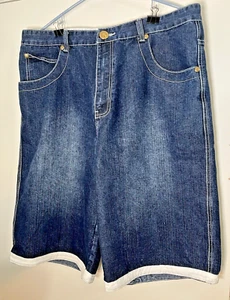 Y2K Baggy Mega Maxx Jeans Shorts Size 40x15 M/X Denim mGmX - Picture 1 of 6