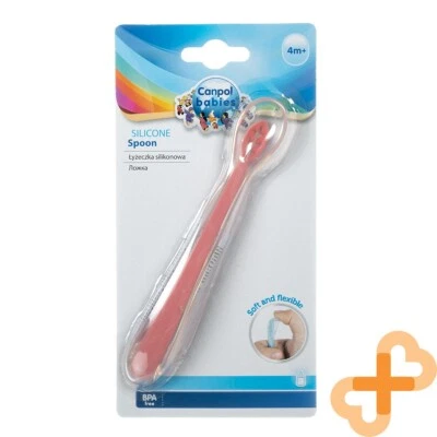 BABYONO BABIES Soft Silicone Spoon 6m+ 1Pcs. Baby Feeding Pink - Image 1 of 4