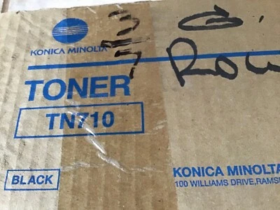 Genuine Konica Minolta TN710 02XJ Black Toner Cartridge Bizhub 600 601 750 751 - Image 1 of 3