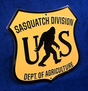 SASQUATCH DIVISION -*US MADE*- Embossed Metal Sign - Man Cave Garage Bar Décor - Picture 1 of 9