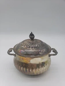 Sheridan Silberteller Schale mit Deckel - Bild 1 von 9