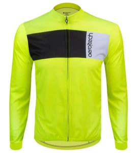 Aero Tech Designs Block Lightweight Sun Protection LS Cycling Jersey Men's Large - Picture 1 of 1
