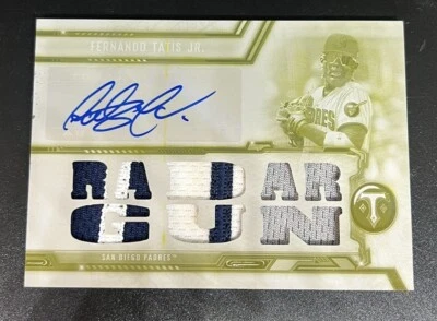 Topps Tripe Threads 2020 1/1 auto reliquia de ballena blanca Fernando Tatis Jr. - Padres Foto 1 de 4