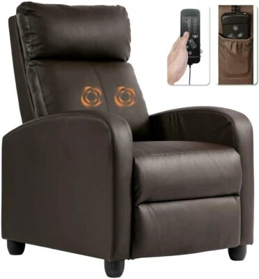 Cadeira de massagem cadeira reclinável sofá cadeira reclinável com apoio para os pés sofá de couro ecológico - Imagem 1 de 4