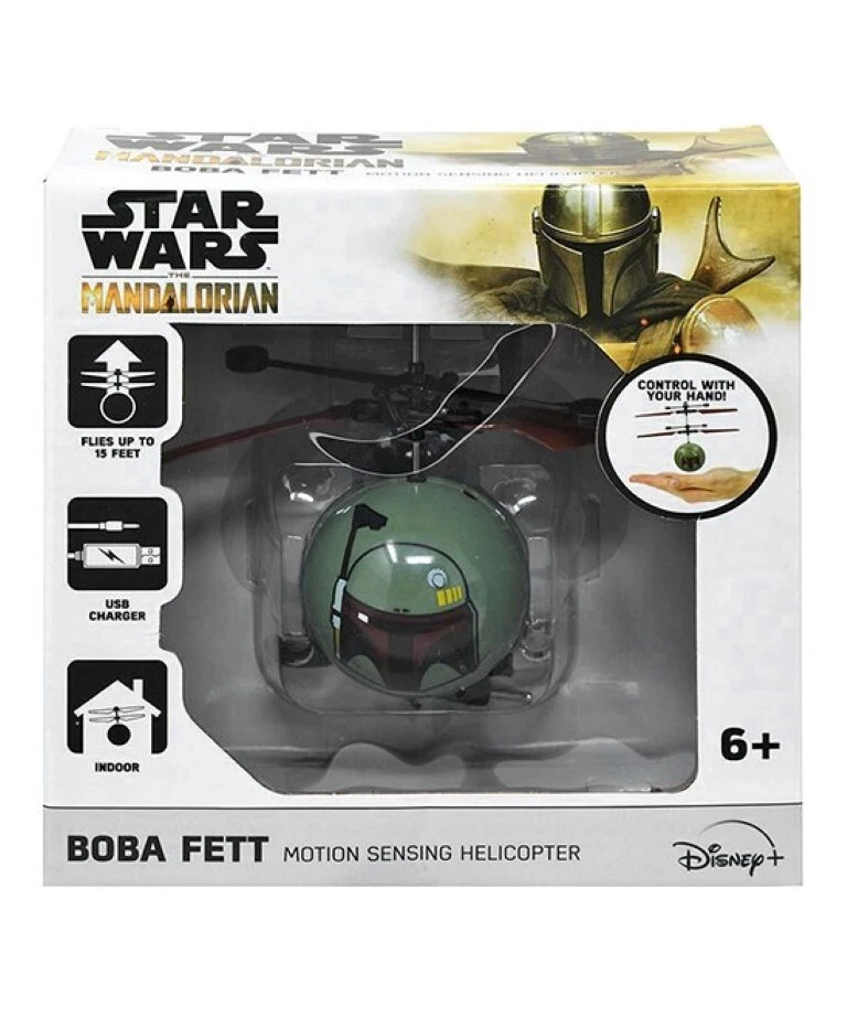 Helicóptero bola OVNI Boba Fett verde Star Wars: The Mandalorian Foto 1 de 1