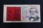 A. Warhol/K. Haring 1000 lirów znak banknotu, szkicowany, certyfikat, limitowany!