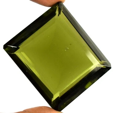 Piedra preciosa de amatista verde corte esmeralda 567,95 quilates certificada F7014 ventas festivas Foto 1 de 4