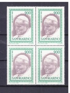 Francobolli San Marino 1982 Visita Giovanni Paolo II 900 L MNH QUARTINA SAS1105 - Picture 1 of 1
