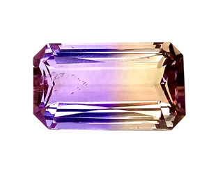 18,55 ct lila gelb natürlicher Ametrin Achteckschliff lose Edelsteine  - Bild 1 von 3